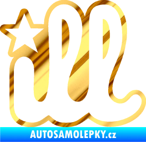 Samolepka ILL 002 chrom fólie zlatá zrcadlová