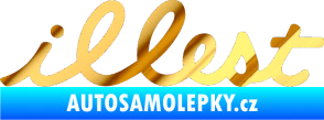 Samolepka Illest 001 chrom fólie zlatá zrcadlová