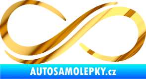 Samolepka Inifinity 001 levá chrom fólie zlatá zrcadlová