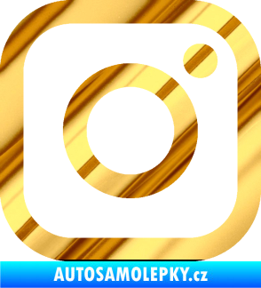 Samolepka Instagram logo chrom fólie zlatá zrcadlová