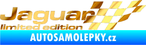 Samolepka Jaguar limited edition pravá chrom fólie zlatá zrcadlová