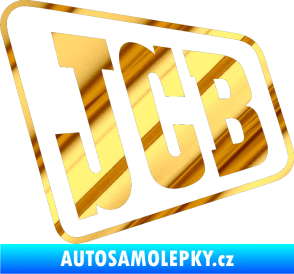 Samolepka JCB - jedna barva chrom fólie zlatá zrcadlová