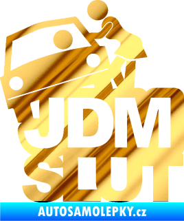 Samolepka JDM Slut 001 chrom fólie zlatá zrcadlová