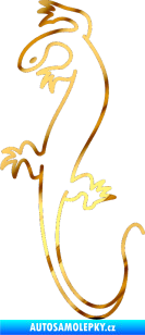 Samolepka Ještěrka 005 levá chrom fólie zlatá zrcadlová
