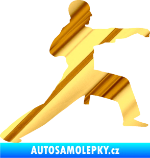 Samolepka Judo 001 pravá chrom fólie zlatá zrcadlová