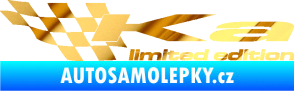 Samolepka Ka limited edition levá chrom fólie zlatá zrcadlová