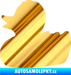 Samolepka Kachnička 001 levá chrom fólie zlatá zrcadlová