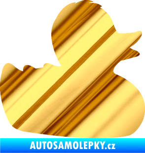 Samolepka Kachnička 001 pravá chrom fólie zlatá zrcadlová
