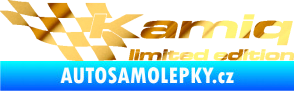 Samolepka Kamiq limited edition levá chrom fólie zlatá zrcadlová