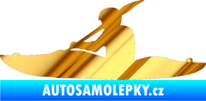 Samolepka Kanoista 003 levá chrom fólie zlatá zrcadlová
