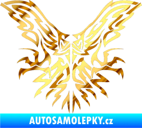 Samolepka Kapota 037 tatto dravec chrom fólie zlatá zrcadlová