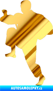 Samolepka Karate 007 levá chrom fólie zlatá zrcadlová