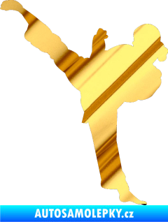 Samolepka Karate 012 levá chrom fólie zlatá zrcadlová