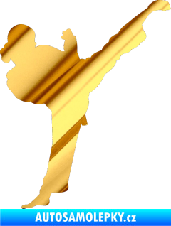 Samolepka Karate 012 pravá chrom fólie zlatá zrcadlová