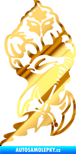 Samolepka Kat 001 levá chrom fólie zlatá zrcadlová