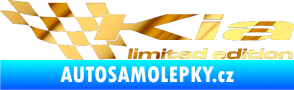 Samolepka Kia limited edition levá chrom fólie zlatá zrcadlová