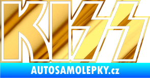 Samolepka KISS chrom fólie zlatá zrcadlová