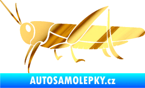Samolepka Kobylka 002 levá chrom fólie zlatá zrcadlová
