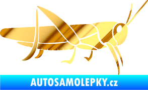 Samolepka Kobylka 002 pravá chrom fólie zlatá zrcadlová