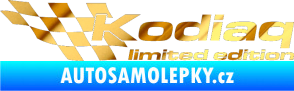 Samolepka Kodiaq limited edition levá chrom fólie zlatá zrcadlová