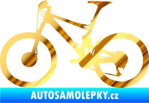 Samolepka Kolo 001 levá - (horské kolo) chrom fólie zlatá zrcadlová
