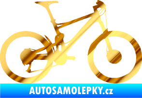 Samolepka Kolo 001 pravá - (horské kolo) chrom fólie zlatá zrcadlová