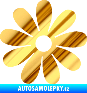 Samolepka Kopretina 001 chrom fólie zlatá zrcadlová