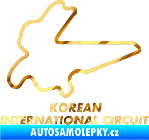 Samolepka Okruh Korean International Circuit chrom fólie zlatá zrcadlová