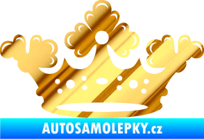 Samolepka Korunka 002 chrom fólie zlatá zrcadlová
