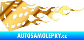 Samolepka Kostky 002 levá chrom fólie zlatá zrcadlová