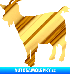 Samolepka Koza 001 levá chrom fólie zlatá zrcadlová