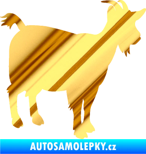 Samolepka Koza 001 pravá chrom fólie zlatá zrcadlová
