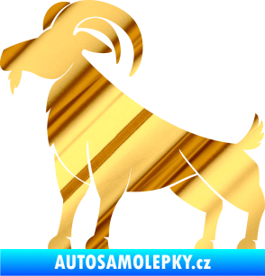 Samolepka Kozel 005 chrom fólie zlatá zrcadlová
