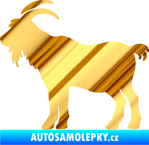 Samolepka Kozel 008 levá silueta chrom fólie zlatá zrcadlová