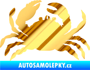 Samolepka Krab 001 levá chrom fólie zlatá zrcadlová
