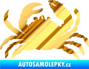 Samolepka Krab 001 pravá chrom fólie zlatá zrcadlová