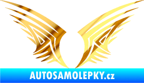 Samolepka Křídla 005 chrom fólie zlatá zrcadlová