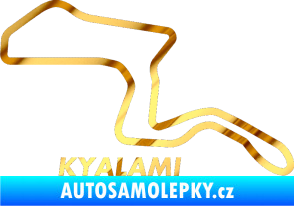 Samolepka Okruh Kyalami chrom fólie zlatá zrcadlová