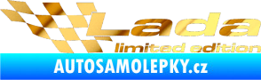 Samolepka Lada limited edition levá chrom fólie zlatá zrcadlová