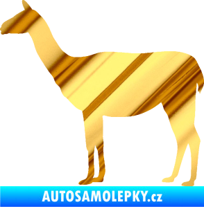 Samolepka Lama 001 levá chrom fólie zlatá zrcadlová