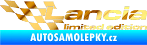Samolepka Lancia limited edition levá chrom fólie zlatá zrcadlová