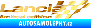 Samolepka Lancia limited edition pravá chrom fólie zlatá zrcadlová