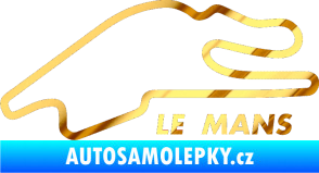 Samolepka Okruh Le Mans chrom fólie zlatá zrcadlová