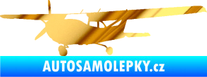 Samolepka Letadlo 014 levá chrom fólie zlatá zrcadlová