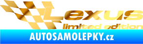 Samolepka Lexus limited edition levá chrom fólie zlatá zrcadlová