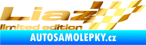 Samolepka Liaz limited edition pravá chrom fólie zlatá zrcadlová