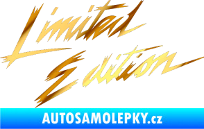 Samolepka Limited edition 001 chrom fólie zlatá zrcadlová