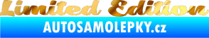 Samolepka Limited edition 005 chrom fólie zlatá zrcadlová