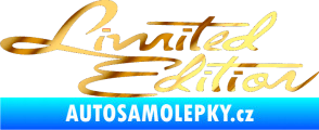 Samolepka Limited edition old chrom fólie zlatá zrcadlová