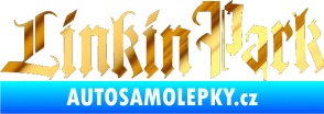 Samolepka Linkin Park 004 chrom fólie zlatá zrcadlová